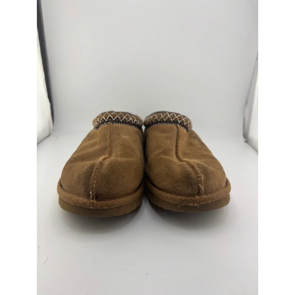 UGG Kids Tasman Suede Slippers Chestnut Brown Size 2 1019066K
